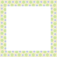 square frame polka dot pastel pattern, green polka dots soft frame for banner advertising background, copy space vector