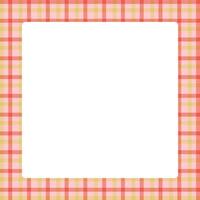 tartan square frame, red plaid tartan pastel for banner, plaid frame for advertising background, copy space vector