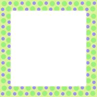 square frame polka dot pastel pattern, green polka dots soft frame for banner advertising background vector