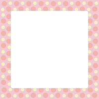 square frame polka dot pastel pattern, red polka dots soft frame for banner advertising background vector