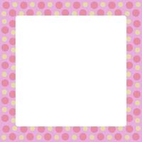 square frame polka dot pastel pattern, pink polka dots soft frame for banner advertising and background, copy space vector