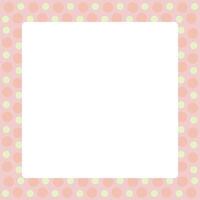 square frame polka dot pastel pattern, red polka dots soft frame for banner advertising background, copy space vector
