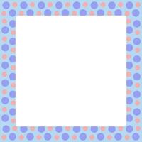 square frame polka dot pastel pattern, purple polka dots soft frame for banner advertising and background copy space vector