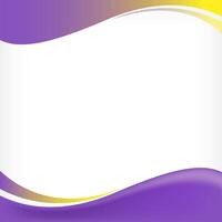 wave border frame purple yellow for banner background, square frame for banner advertising background, copy space vector