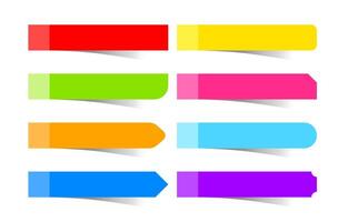 sticky paper tape for note, Paper note sheet for reminder notice, Paper note square for To do list or memo message, Paper with tape and stickers, Notice sticky sheets vector