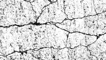 crack texture, grunge textured, distress background, rough texture, dirty texture, cracked wall concrete of black and white for background vector