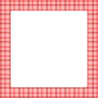tartan square frame, red plaid tartan pastel soft for banner, plaid frame for advertising background, copy space vector