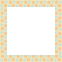 square frame polka dot pastel pattern, yellow polka dots soft frame for banner advertising background, copy space vector