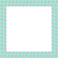 square frame polka dot pastel pattern, blue polka dots soft frame for banner advertising and background, copy space vector