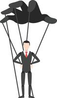 business character like a puppet with a confident pose vector