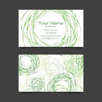 Business card template with abstract stylish scribbles vector
