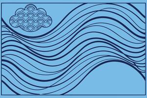 Flowing Wave Abstract pattern Art vector