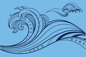 modern Wave Abstract pattern Art vector
