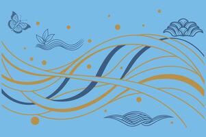 modern Flowing Wave Abstract pattern Art vector