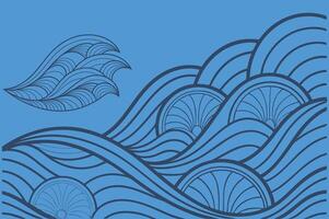 modern Flowing Wave Digitalt pattern design. vector