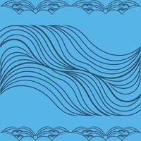 Flowing Wave Digital pattern design. vector