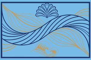 Wave Digital pattern Art vector