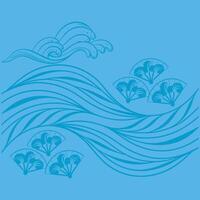 modern Flowing Wave Digital pattern design illustration. vector