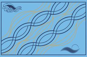 modern Flowing Wave Digital pattern Art vector