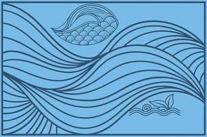 modern Flowing Wave Digital Abstract pattern vector