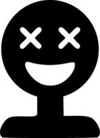 A Deadpan Emoji with X's for Eyes, Perfect for Social Media Graphics vector