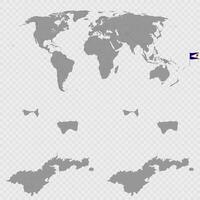 American Samoa Map Set with World Location. vector