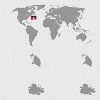 Antigua and Barbuda Map Set with World Location. vector