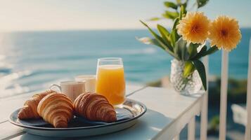Breakfast on the balcony photo