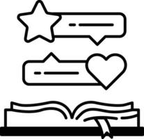 book with a star and a heart on it vector
