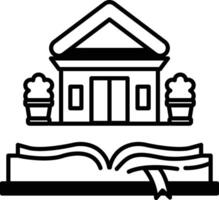 house is shown with a book open on top of it vector