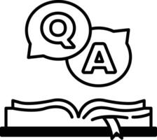 book with a question mark and an A on it vector