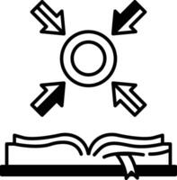 book with a circle and arrows pointing to it vector