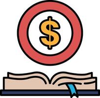 A red circle with a dollar sign in the middle vector