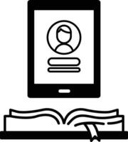 tablet is shown with a person face on it vector