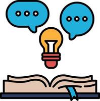 A book with a light bulb on the cover vector