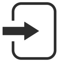 Login icon in flat style isolated on white background. vector