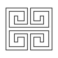 Maze icon. Simple illustration of maze icon for web design isolated on white background vector