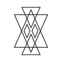 Abstract line art geometric design element. illustration. EPS 10. vector
