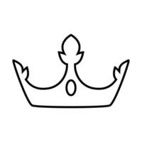 crown icon over white background, line and fill style, illustration design. vector
