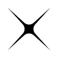 Black simple abstract star icon on a white background. illustration. vector