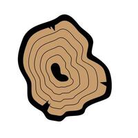 Tree stump isolated on a white background. illustration for your design vector