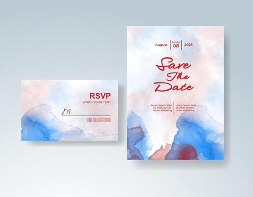 Navy Blue invitation template with canvas texture