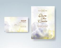 Greenery printable invitation with subtle gradients vector