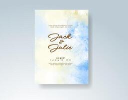 Greenery save the date card with gentle brushwork vector