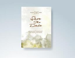 Greenery invitation template with subtle gradients vector