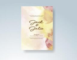 Gold-Accented invitation template with delicate ink splashes vector