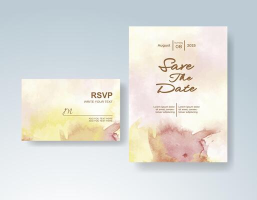 Elegant RSVP card with canvas texture