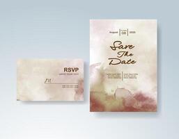 Minimalist RSVP card with muted background vector