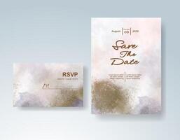 Minimalist invitation suite with transparent layers vector