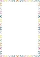 Mystic eye frame. Colorful childish template. celestial prediction eye on white background border vector